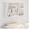 Image de Étagère murale blanc brillant 85x16x52,5 cm bois d ingénierie