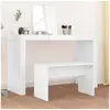 Image de Tabouret de toilette blanc 70x35x45 cm bois d ingénierie