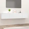 Image de vidaXL Meubles TV 2 pcs blanc 80x30x30 cm bois dingénierie 804535
