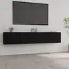 Image de Meubles Tv 2 Pcs Noir 80x30x30 Cm Bois D'ingénierie Vidaxl