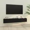 Image de Meubles Tv Muraux 2 Pcs Noir 100x30x30 Cm Bois D'ingénierie Vidaxl