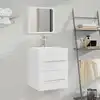 Image de Armoire De Salle De Bain Avec Miroir Blanc 41x38,5x48 Cm Vidaxl