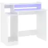 Image de Vidaxl bureau avec lumières led blanc 97x45x90 cm bois d'ingénierie