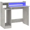 Image de Bureau Et Lumières Led Gris Béton 97x45x90 Cm Bois D'ingénierie Vidaxl