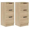 Image de Vidaxl buffets 2 pcs chêne sonoma 30x30x70 cm bois d'ingénierie