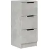 Image de Buffet Gris Béton 30x30x70 Cm Bois D'ingénierie Vidaxl