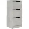 Image de Vidaxl buffet gris béton 30x30x70 cm bois d'ingénierie