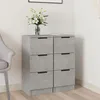 Image de 811160 vidaXL Buffets 2 pcs Gris béton 30x30x70 cm Bois dingénierie
