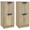 Image de Buffets 2 Pcs Chêne Sonoma 30x30x70 Cm Bois D'ingénierie Vidaxl