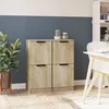 Image de Dressoirs 2 St 30X30X70 Cm Bewerkt Hout Sonoma Eikenkleurig