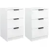 Image de Vidaxl tables de chevet 2 pcs blanc 40x36x65 cm