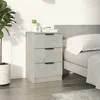Image de vidaXL Table de chevet Gris béton 40x36x65 cm 811276