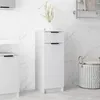 Image de Armoire De Salle De Bain Blanc 32X34X90 Cm Bois Dingénierie