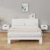 Image de vidaXL Tables de chevet murales 2 pcs Blanc 34x30x20 cm811377