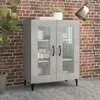 Image de Buffet - Gris Béton - 695x34x90 cm - 2 Portes - Bois dingénierie - Style Classique