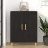 Image de Buffet Noir 69,5x34x90 Cm Bois D'ingénierie Vidaxl