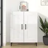 Image de Buffet Blanc Brillant 69,5x34x90 Cm Bois D'ingénierie Vidaxl