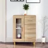 Image de 812207 vidaXL Buffet Chêne sonoma 69 5x34x90 cm Bois dingénierie