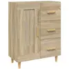 Image de Buffet Chêne Sonoma 69,5x34x90 Cm Bois D'ingénierie Vidaxl