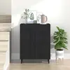 Image de Buffet Noir 69,5x34x90 Cm Bois D'ingénierie Vidaxl