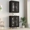 Image de Armoire Murale Suspendue Noir 69,5x34x90 Cm Vidaxl