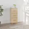 Image de Buffet Chêne Sonoma 34,5x34x90 Cm Bois D'ingénierie Vidaxl
