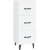 Image de Buffet Blanc 34,5x34x90 Cm Bois D'ingénierie Vidaxl