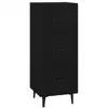 Image de Vidaxl buffet noir 34,5x34x90 cm bois d'ingénierie