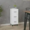 Image de Buffet Blanc Brillant 34,5x34x90 Cm Bois D'ingénierie Vidaxl