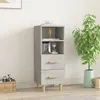 Image de Buffet Gris Béton 34,5x34x90 Cm Bois D'ingénierie Vidaxl