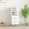 Image de 812363 vidaXL Buffet Blanc brillant 34 5x34x90 cm Bois dingénierie