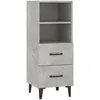 Image de Buffet Gris Béton 34,5x34x90 Cm Bois D'ingénierie Vidaxl