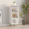 Image de Buffet Blanc 34,5x32,5x90 Cm Bois D'ingénierie Vidaxl