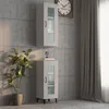 Image de Armoire Murale Suspendue Gris Béton 34,5x34x90 Cm Vidaxl