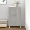 Image de vidaXL Buffet haut Gris béton 70x31x115 cm Bois dingénierie 812568