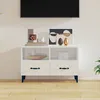 Image de Meuble Tv Blanc Brillant 80x36x50 Cm Bois D'ingénierie Vidaxl