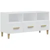 Image de Meuble Tv Blanc 102x36x50 Cm Bois D'ingénierie Vidaxl