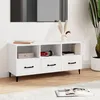 Image de Meuble Tv Blanc 102x35x50 Cm Bois D'ingénierie Vidaxl