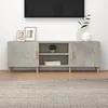 Image de Meuble Tv Gris Béton 150x30x50 Cm Bois D'ingénierie Vidaxl