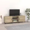 Image de vidaXL Meuble TV Chêne sonoma 150x30x50 cm Bois dingénierie 812630