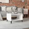 Image de vidaXL Table basse Blanc brillant 60x50x40 cm Bois dingénierie 812687