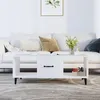 Image de Table Basse Blanc 102x50x40 Cm Bois D'ingénierie Vidaxl