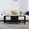 Image de vidaXL Table basse Noir 102x50x40 cm Bois dingénierie 812700