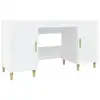 Image de Vidaxl bureau blanc 140x50x75 cm bois d'ingénierie