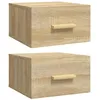 Image de Tables De Chevet Murales 2 Pcs Chêne Sonoma 35x35x20 Cm Vidaxl