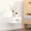 Image de Table De Chevet Murale Blanc 35x35x20 Cm Vidaxl