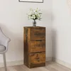 Image de Buffet Chêne Fumé 30x30x70 Cm Bois D'ingénierie Vidaxl