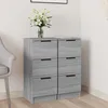 Image de Buffets 2 Pcs Sonoma Gris 30x30x70 Cm Bois D'ingénierie Vidaxl