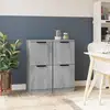 Image de Buffets 2 Pcs Sonoma Gris 30x30x70 Cm Bois D'ingénierie Vidaxl