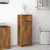 Image de Armoire De Bain Chêne Fumé 32x34x90 Cm Bois D'ingénierie Vidaxl